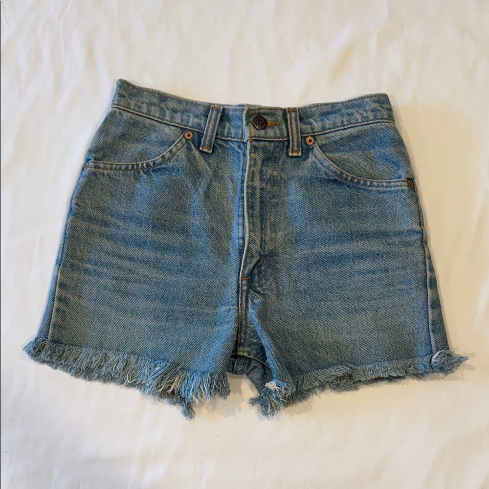 Levi's Light Blue Jean Shorts High Rise